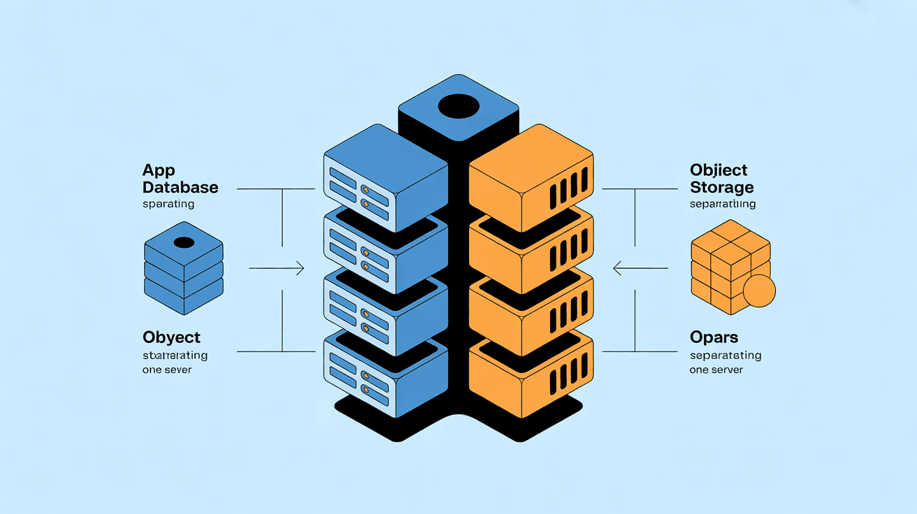 单机 VPS 什么时候该拆分架构（2026）：应用、数据库、对象存储怎么分层