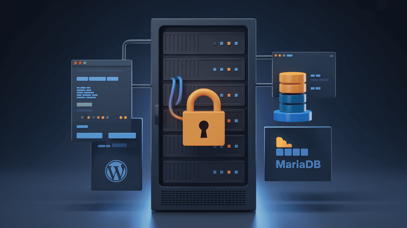 VPS 搭建 WordPress（2026）：Docker、MariaDB、Caddy HTTPS、备份与安全加固