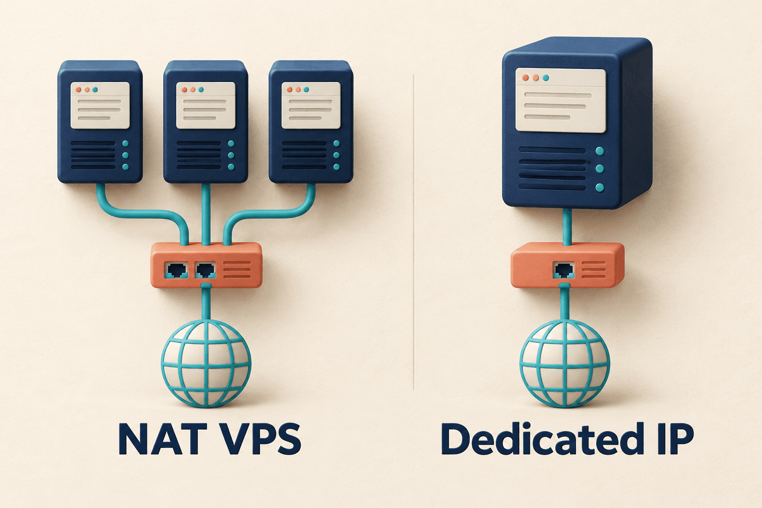 NAT VPS 和独立 IP VPS 有什么区别(2026):便宜在哪,适不适合新手