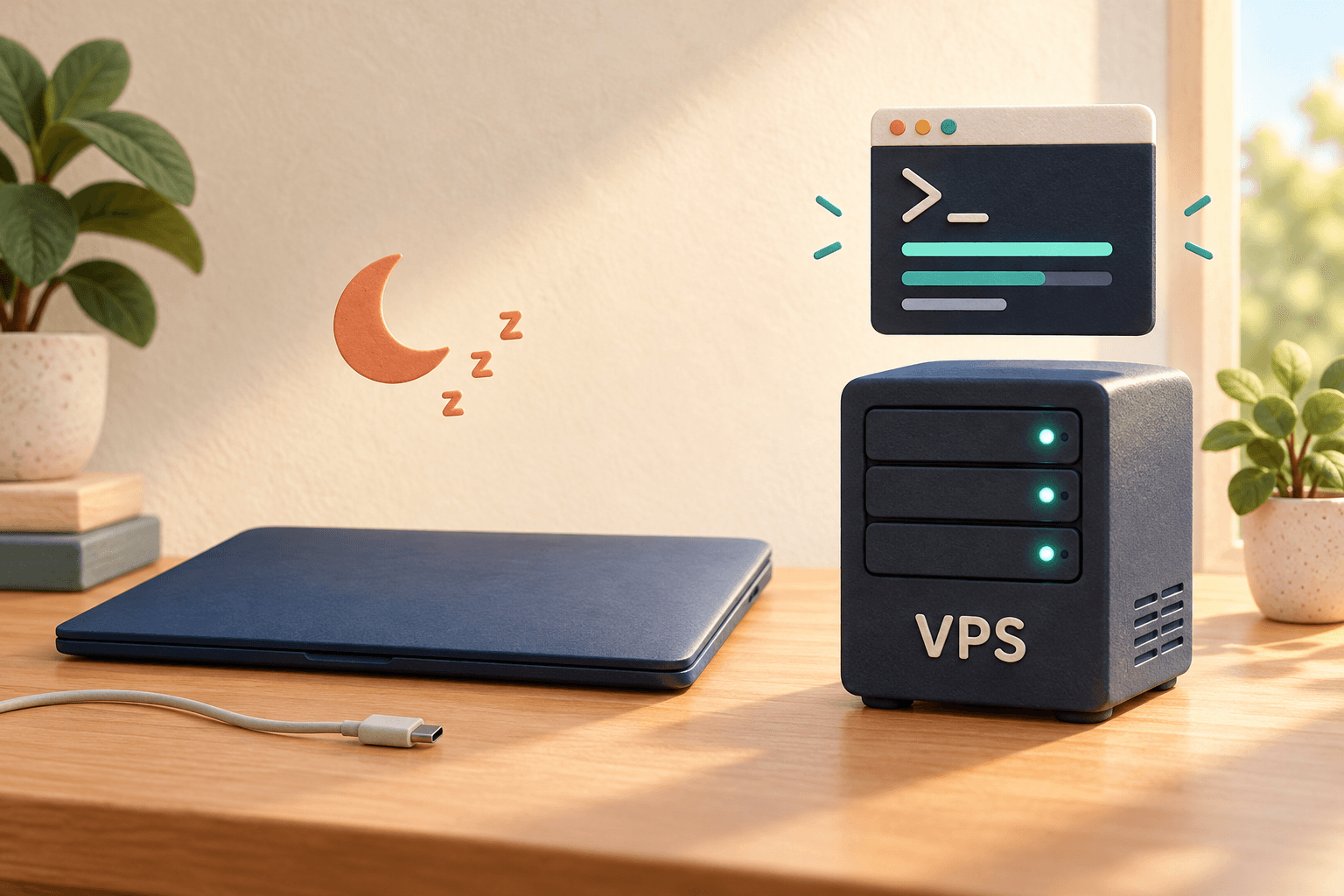 电脑关机后 VPS 还会运行吗(2026):SSH 断开后,程序怎么继续跑